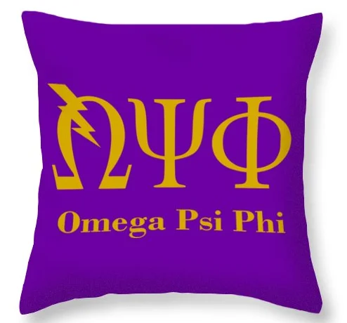 photo color Omega psi phi Подушка Чехол из хлопка Подушка Чехол размером 45*45 см 55X55 см(две стороны - Цвет: photo color
