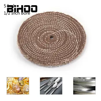 

5Pcs 125X12X10mm Sisal Cloth Buffing Wheel for Stainless Steel Metal Jewelry Ceramic Polishing Tool