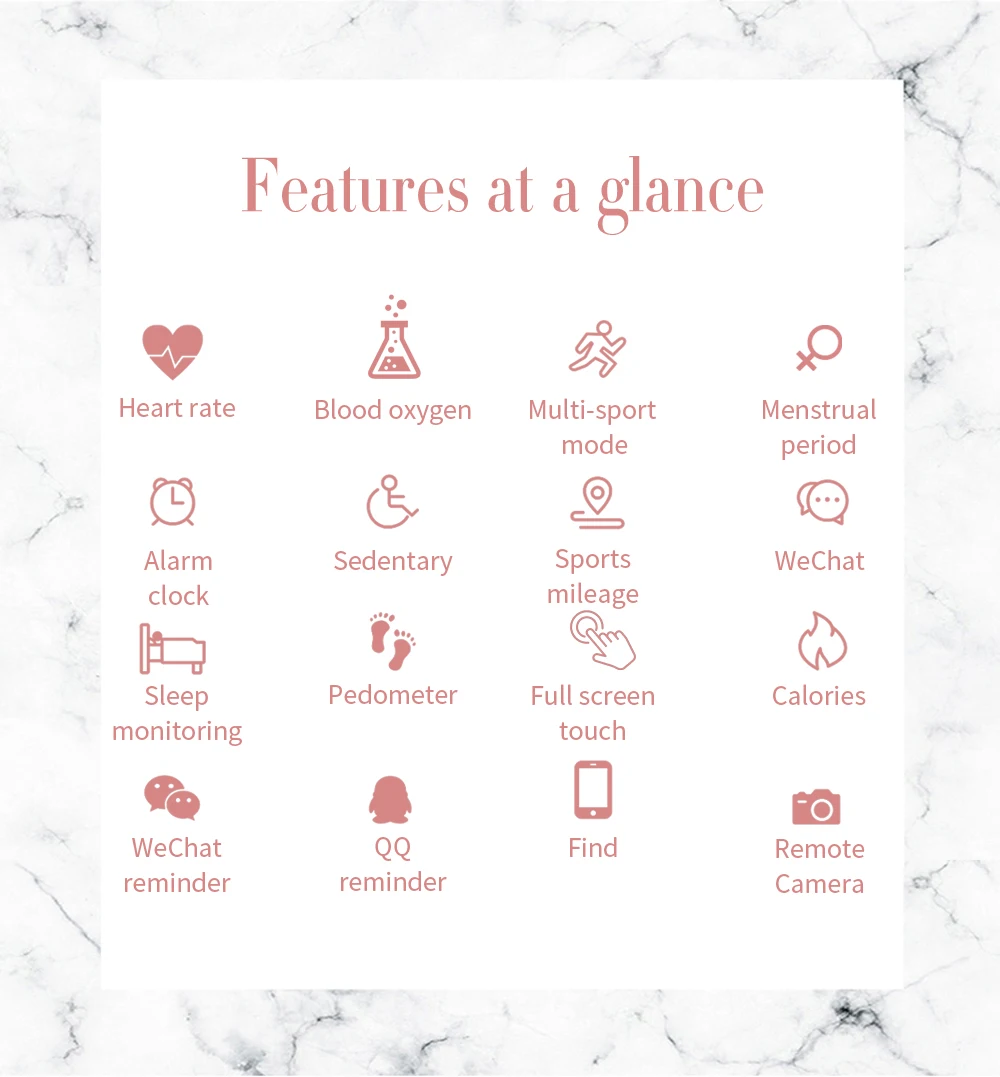 2022 Fitness Tracker Smart Watch For Women Digital Watch with Heart Rate Blood Pressure Pedometer Activity Tracker Wristband