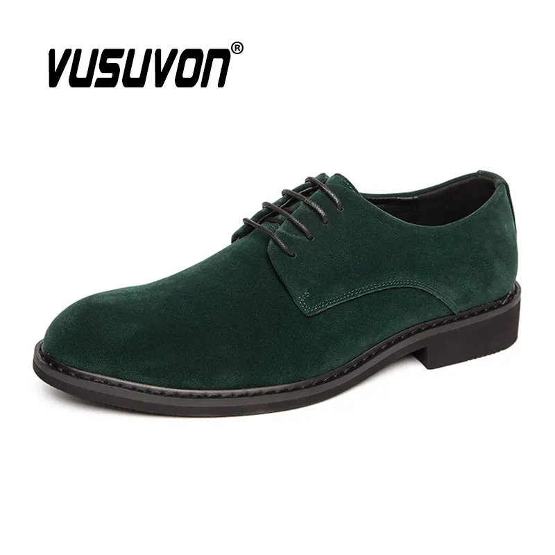 Leather Shoes Fashion Winter Suede Leather Men Derby Shoes Oxford Casual Classic Sneakers Comfortable Footwear Dress Flats