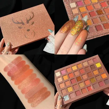 

INS super fire fawn twilight desert rose eye shadow Kim plate of matte pearl