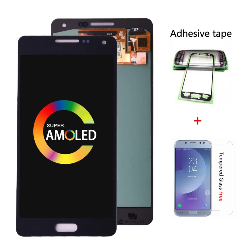 Super Amoled для Samsung Galaxy A5 2015 A500 A500F A500M ЖК-дисплей + сенсорный экран дигитайзер в сборе