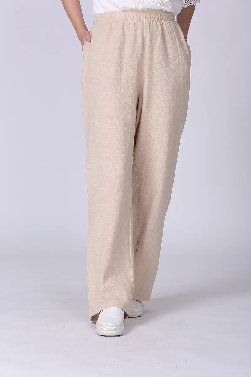 Женские хлопковые льняные брюки на весну, лето, осень, Pantalon Femme ete, домашние штаны для отдыха размера плюс 5xl 6xl 7xl, мешковатые женские брюки WS122