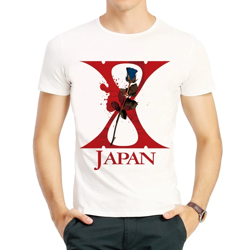 

Heavy Metal Band X JAPAN T Shirt Fashion White Color Short Sleeve Cartoon X-JAPAN Logo T Shirt Top Tees tshirt Unisex T-shirt