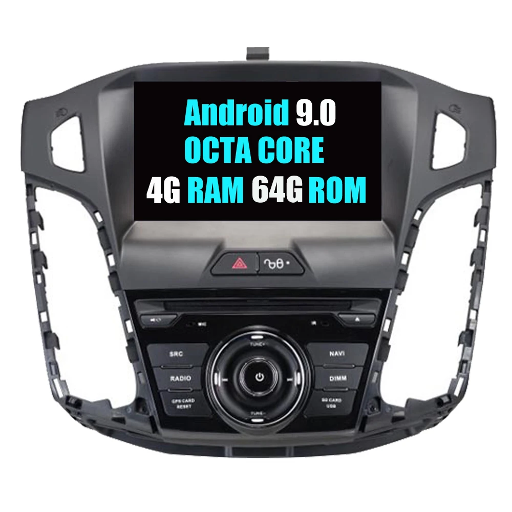 Автомобильный мультимедийный плеер RoverOne для Ford Focus 3 2012 2013 Android 9,0 4G+ 64G Авторадио DVD Радио Стерео gps навигация