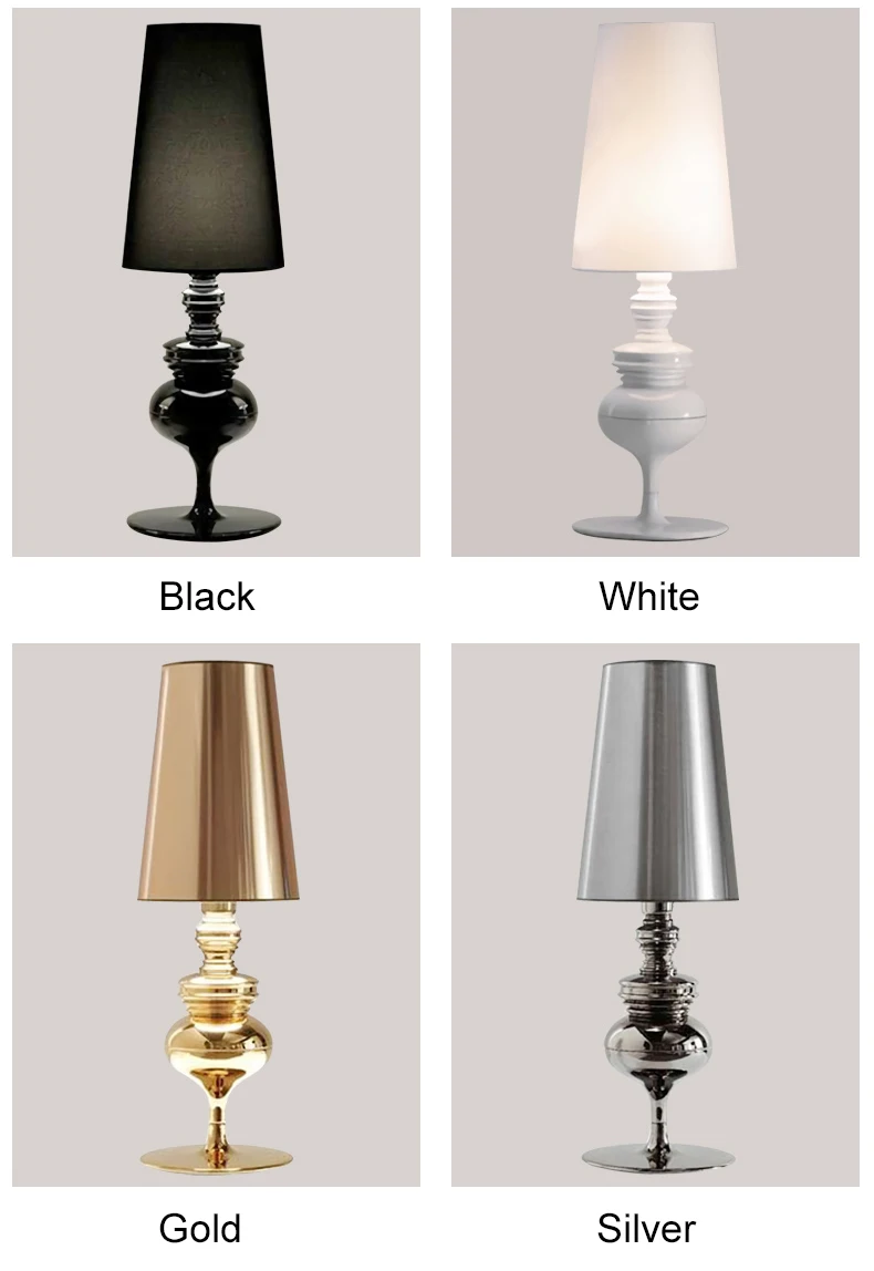 Modern Guard Table Lamps Living Room Bedroom Bedside Lamp Reading Lamp Desk Lamps Gold Silver Tafellamp E27 US Plug 220V 110V