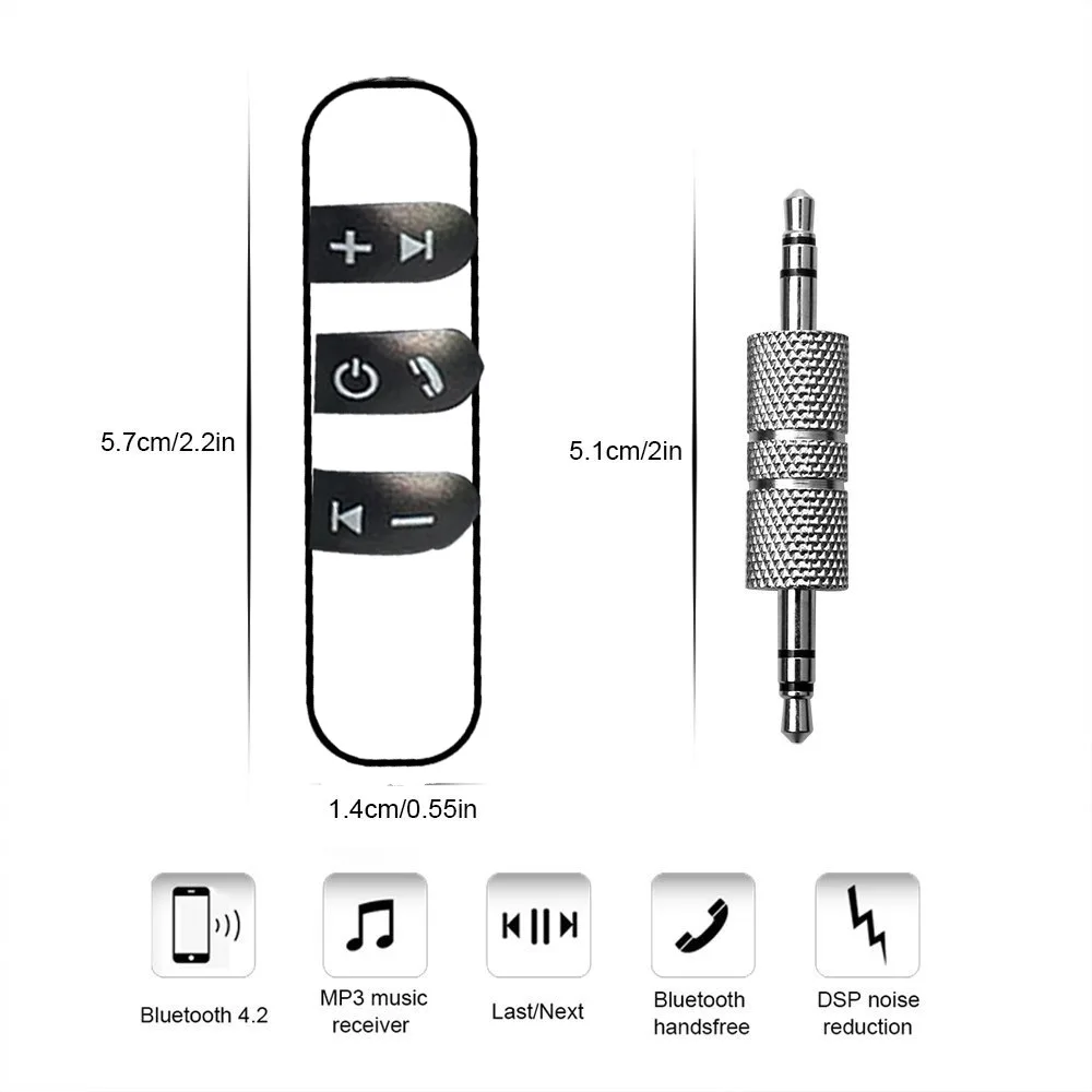 AUX 3 5 мм разъем музыка Bluetooth 4 2 приемник аудио Отправитель адаптер громкой связи