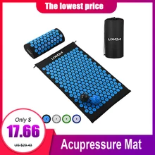 Lixada акупрессура коврик и подушка набор с 2 шт шипами массажные шарики для спины/шеи/ног облегчение боли и расслабление мышц