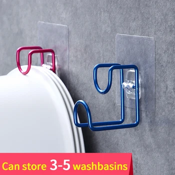 

Bathroom Wall Hanging Wash Basin Save Space Holders Strong Suction Shelf 2020 New Originality Bathroom Wall Storage Organization