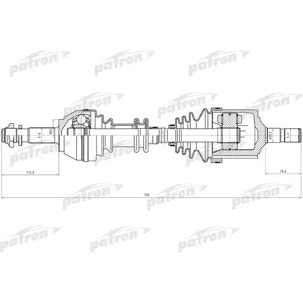 Полуось лев PEUGEOT: J5 CITROEN: C25 FIAT: Ducato 1.8-2.5TD PAT | Автомобили и мотоциклы