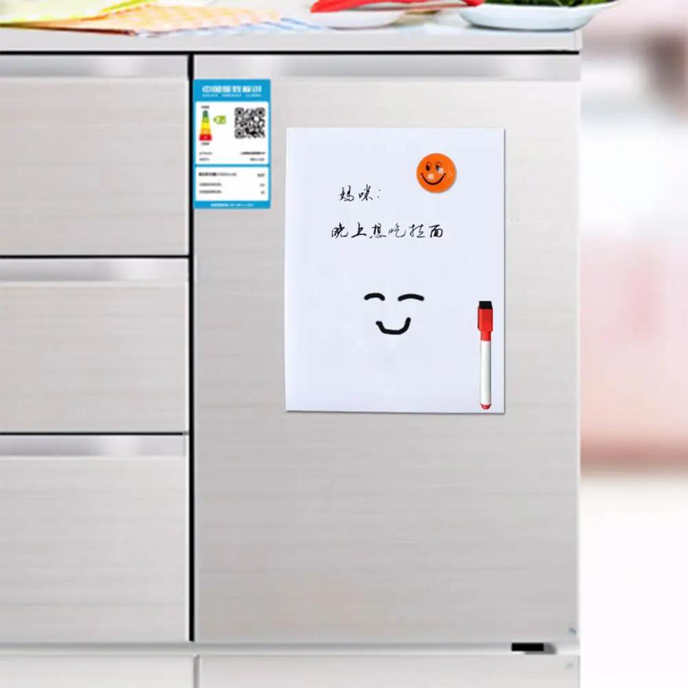 Гибкие магниты на холодильник белая доска Водонепроницаемый Дети многоразовые Рисование доска для заметок на холодильник магнитная наклейка Блокнот