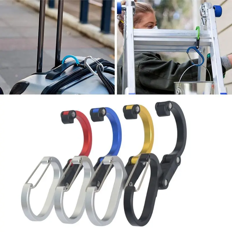 

Aluminum Alloy D-Ring Carabiner Camping Fishing Keychain Hang Buckle Rotating Hook Clip