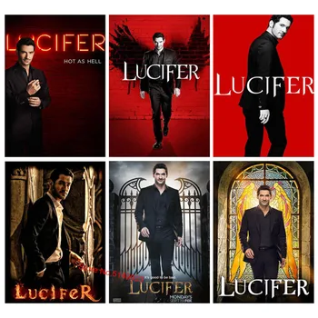 

Diy Full Square Diamond Painting Lucifer Rhinestones Pictures TV Show Poster Embroidery Cross Stitch Needlework Home Decoration