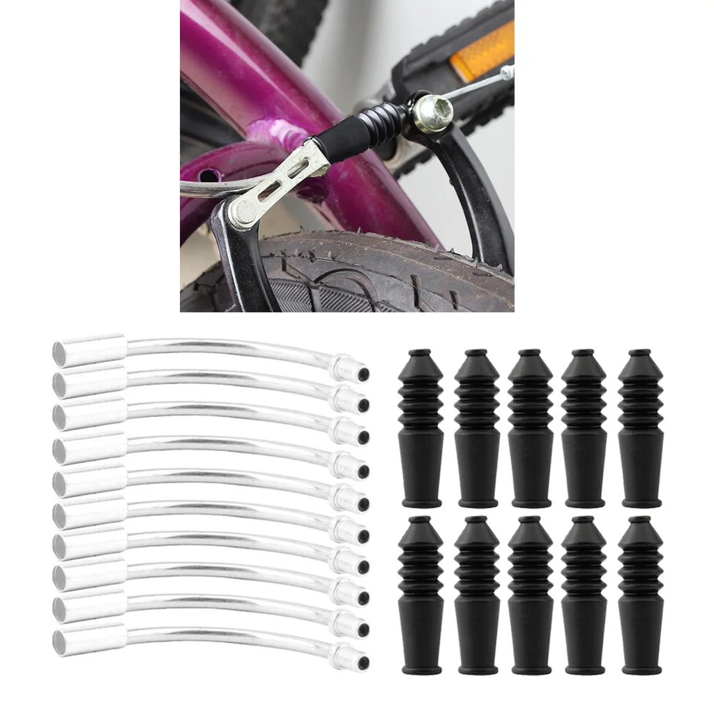 4PCS/Set MTB Bicycle V Brake Rubber Sleeve Cover Boots Pipe Guide Noodle Y6K7 