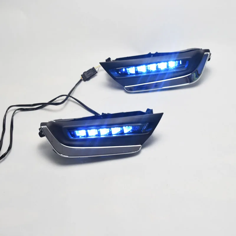 YUANEN для Honda CRV CR-V светодиодный DRL для вождения дневного света противотуманная фара с желтым поворотным сигналом стиль реле