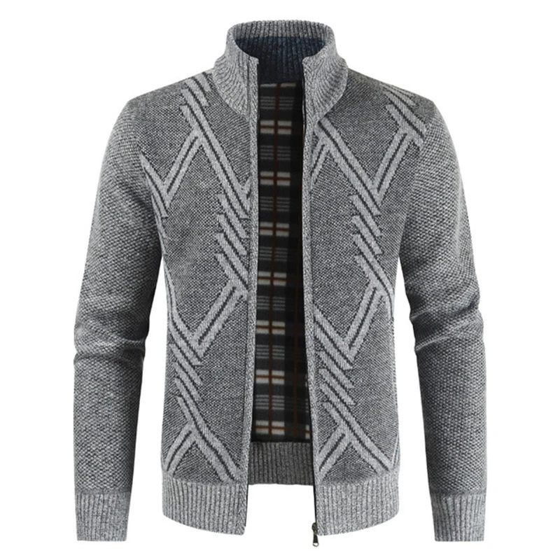 

NEGIZBER 2019 New Autumn Winter Jacket Men Coats Solid Slim Fit Thick Fleece Coats Men Jacket Casual Stand Collar Zip Jacket Men