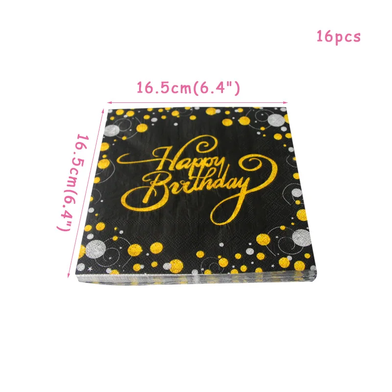 16pcs napkins WEIGAO 30/40/50/60th латексные шары для взрослых Декор ко дню рождения конфетти воздушные шары Юбилей День рождения украшения 30 лет воздушные шары - Цвет: 16pcs napkins