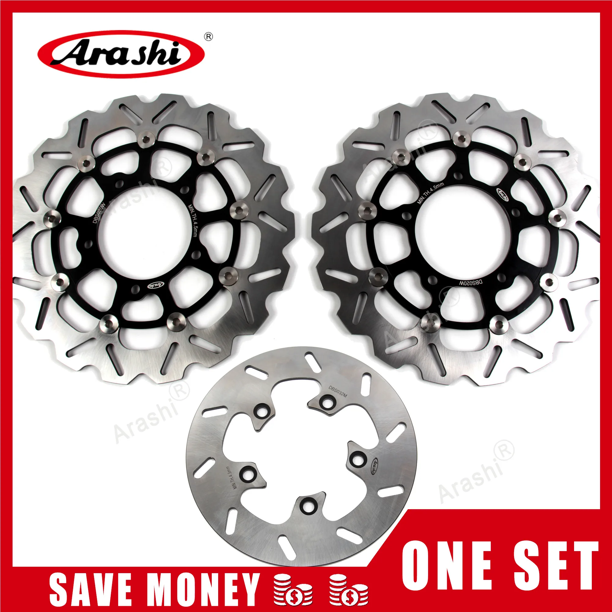 Arashi 1 Комплект Передние Задние тормозные диски роторы для SUZUKI GSX R 1000 2005 2008 CNC GSXR1000