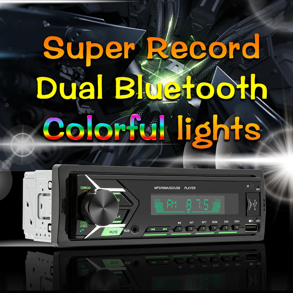 Автомобильный радиоприемник стереоплеер цифровой Bluetooth 4 0 MP3-плеер 60 Вт x FM-радио