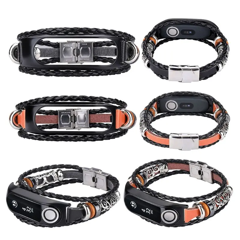 

National Style Woven Rope Bracelet Metal Clasp Conjunction Wrist Strap Band for TomTom Touch Smart Bracelet Watch Accessories