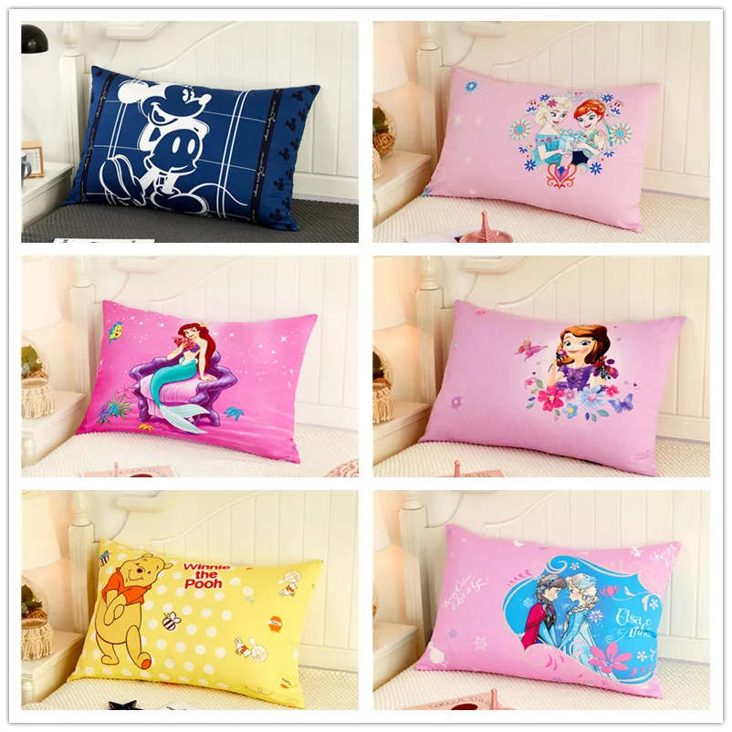 Disney Pillow Case For Girls Bedroom Decoration Cotton Pillow Sham