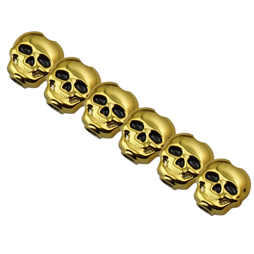 6Pcs Classical Guitar Locked Button Tuning Pegs Keys Tuners Head Skull Shape