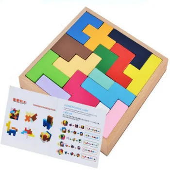 

Kids Wooden Puzzle Three-dimensional Cube Puzzle Game for Children Creativity Educational Toys Play Learning Set