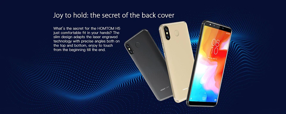 Global version HOMTOM H5 360 OS Android8.1Mobile Phone 3GB+32GB 3300mAh 5.7" Face ID 13MP MT6739 Quad Core 4G FDD-LTE Smartphone