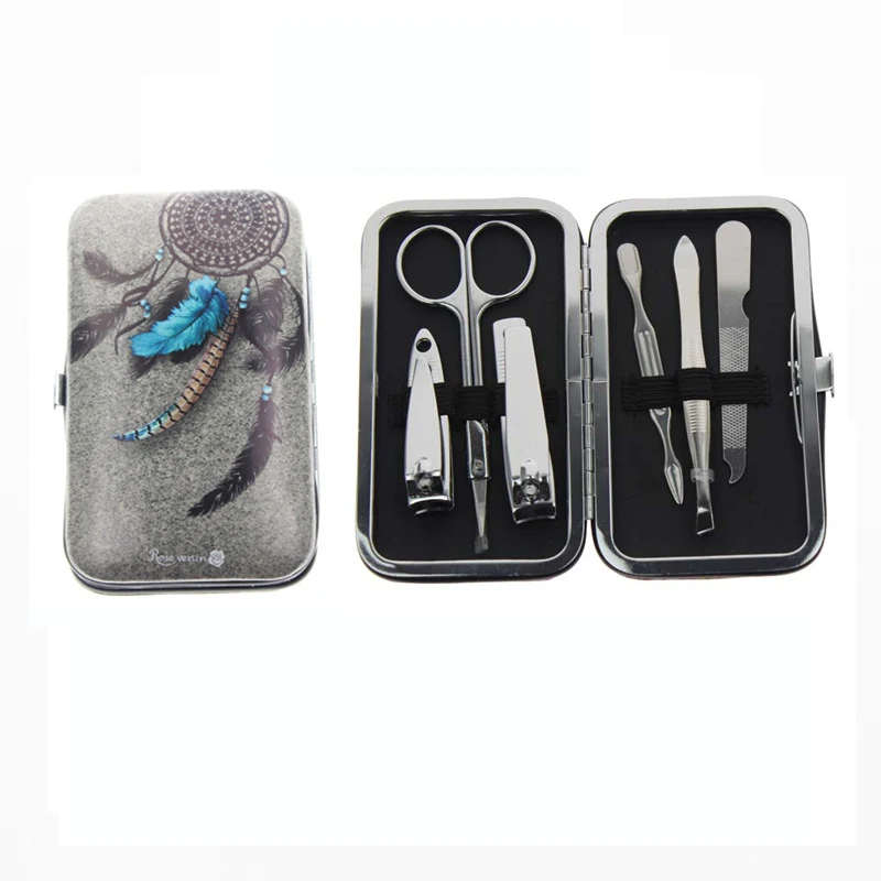 

6Pcs/Set Professional Travel Manicure Pedicure Nail Care Beauty Set Kit Tool For Women Men Girl Boy Holiday Christmas Gift Gift