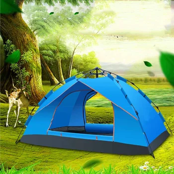 

NEW 3-4 Persons Waterproof Outdoor Automatic Pull Up Anti UV Camping Hiking Tent lightweight Beach Folding Tents