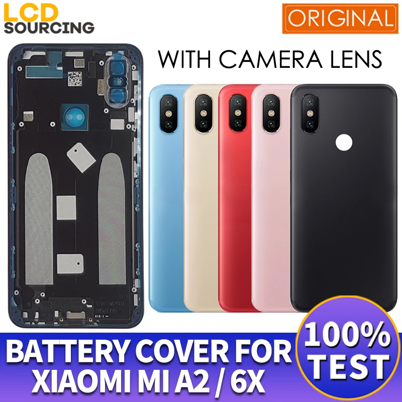 5 99 &quotоригинальная крышка батарейного отсека для XIAOMI A2 Задняя стеклянная сменная