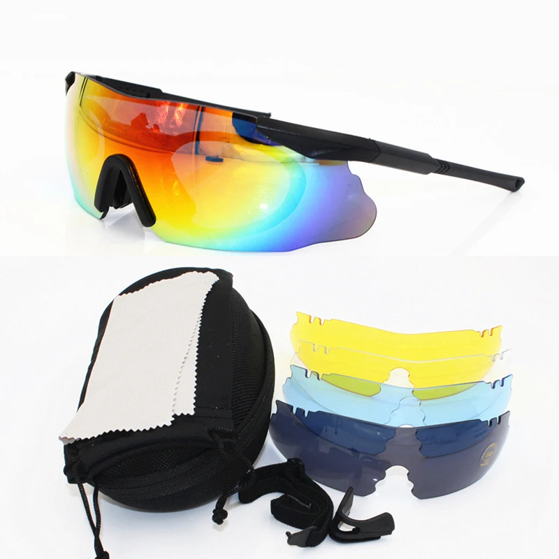 New Cycling Glasses Explosion Proof 5 Lens Safety Glasses Men Women MTB Bicycle Glasses TR90 Frame Outdoor Riding Goggles