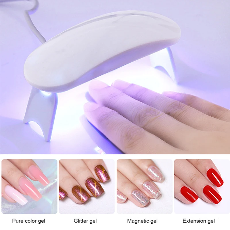 

UV Baking Lamp Led Nail Mini Phototherapy Light Nail Polish Dry All Glue Machine Portable Micro USB Cable Home Use Art Tools