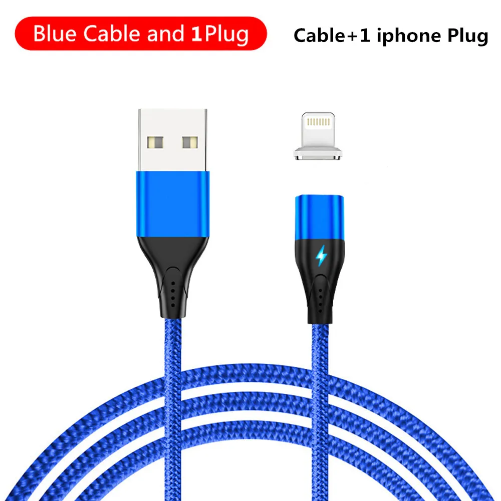 AIREACH, магнитный usb-кабель для быстрой зарядки, кабель USB type C, Магнитный зарядный кабель Micro usb для зарядки и передачи данных, кабель USB для мобильного телефона - Цвет: Cable for 1Plug