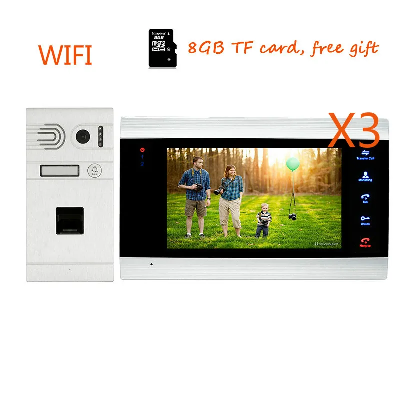 

720P AHD Tuya App Remote Unlock WiFi IP Video Door Phone Video Intercom System Home Access Control Fingerprint Motion Detection