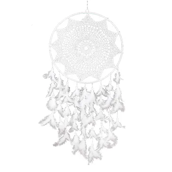 

New style lace hollowed out womannet home feather crafts hanging accessories car pendant wedding gifts business gifts
