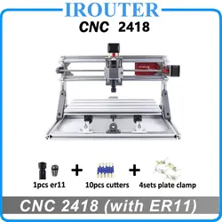 CNC 2418 с ER11, мини ЧПУ для лазерной гравировки, Pcb фрезерный станок, резьба по дереву маршрутизатор, cnc2418, самые передовые игрушки