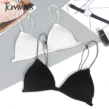 

TOMVIVS Fashion Sexy Bars Adjusted Seamless Lingerie Wire Free Bras For Women Push Up Bra Intimates B0131