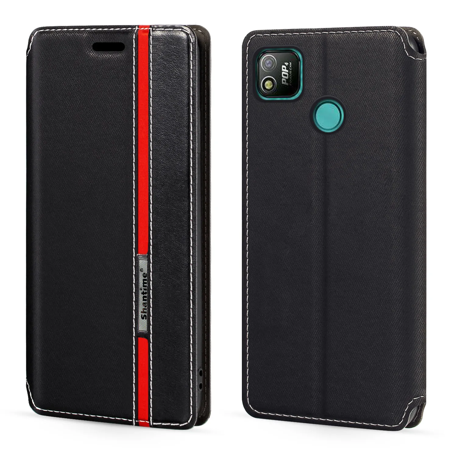 For Tecno Pop 4 Case Fashion Multicolor Closure Leather Flip