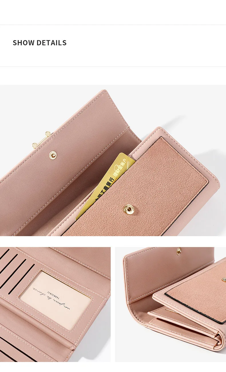 High Quality Rfid Long Zipper Wallet Women‘s Luxury PU Leather Card Wallets for Women 2019 Fashion Brand Female Money Purse Bags (21)