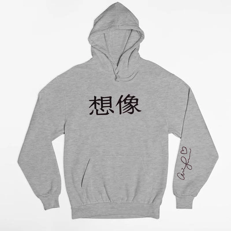 Imagine In Japanese Signed Hoodie унисекс Sweetener God-это женские толстовки Ariana Grande Толстовка KPOP одежда больших размеров