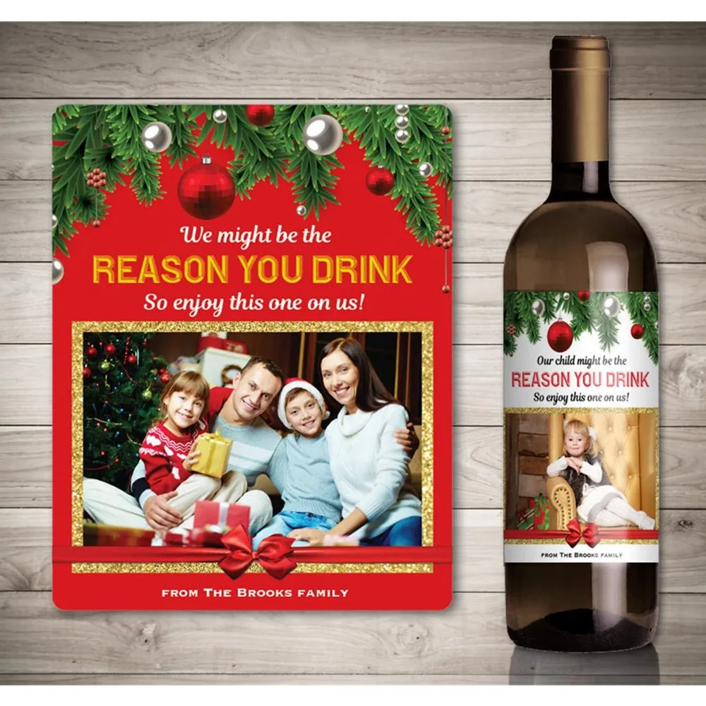 Personalize Child Photo Teachers' Day Gift Wine Label, Custom Wine Bottle  Label, Christmas Gift Wine Label, Wine Bottle Stickers - AliExpress Home &  ...