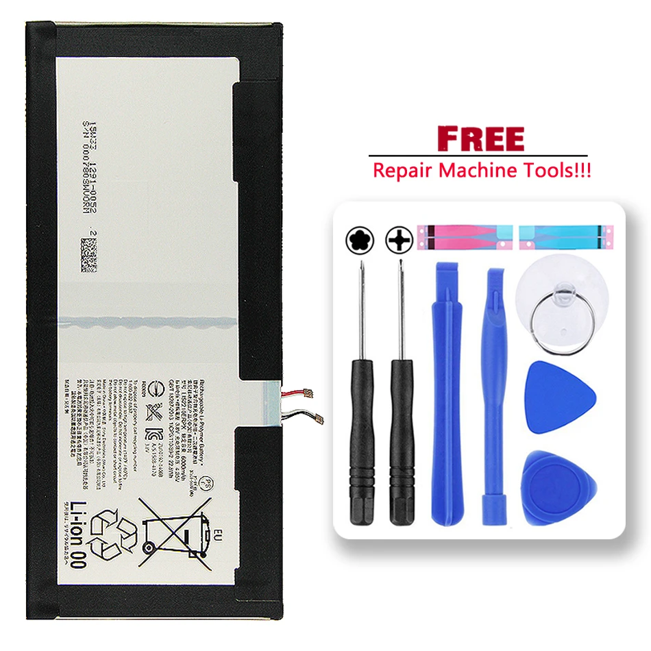 Сменная батарея для планшета LIS2210ERPX LIS2210ERPC для SONY Xperia Z4 Tablet Ultra SGP771 SGP712, подлинный Аккумулятор 6000 мАч
