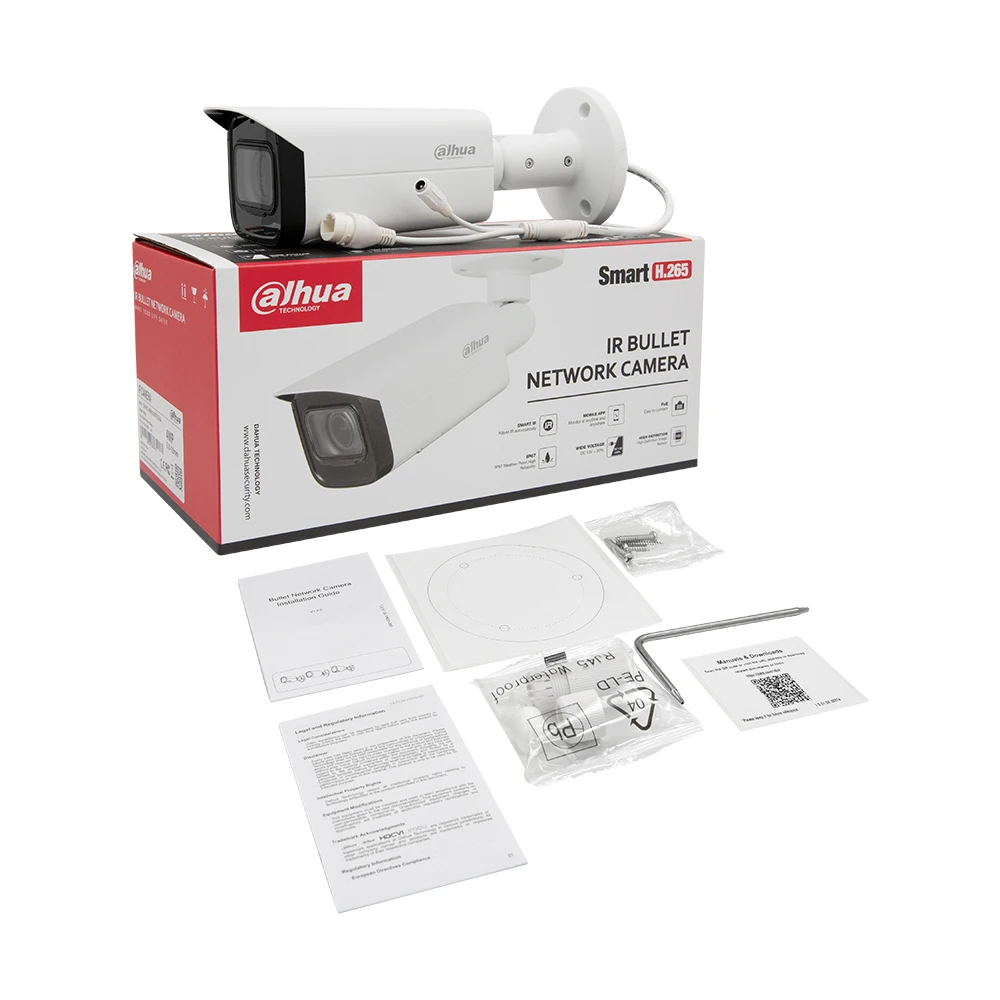 Dahua IP Camera 4MP Bullet IR PoE 4X Zoom CCTV Security Camera Outdoor IPC-HFW2431T-ZS-S2 Metal IPC With SD Card Slot IP67 Onvif