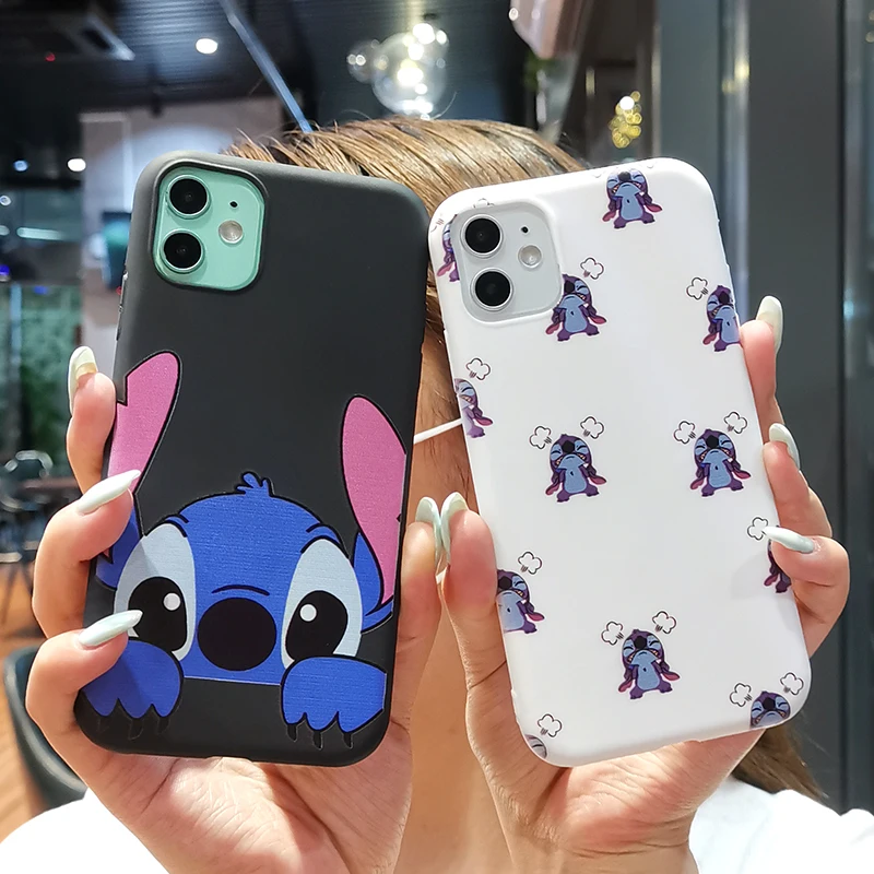 Чехол для телефона с мультяшной мышкой XiaoMi RedMi Note 8 7 6 5 K20 Pro Stitch матированные