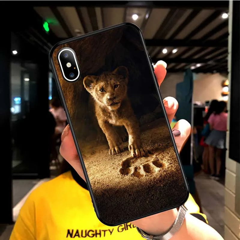 Король Лев nala Simba timon мягкий силиконовый черный чехол для телефона чехол для iPhone 5 5S SE 6 6s Plus 7 8 plus X Xs XR max Coque