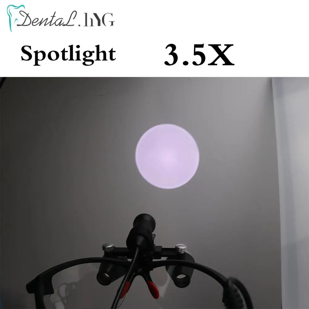 3.5X Dental Loupe Vergrootglas Led Verrekijker Vergrootglas Chirurgie Chirurgische Medische Bediening Tandheelkundige Bril Met Spotlight Hoofd Licht