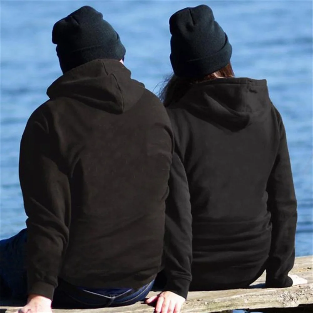Solid Hoodies Sweatshirts Men Women Clothing Polyester Long Sleeve Tops Loose Pocket Sweatshirt 2021 Men's Casual Pullover