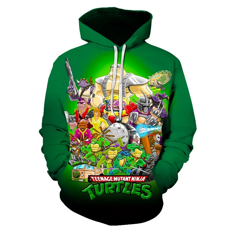 new spring and autumn men and women hooded ninja turtle costume long-sleeved sweatshirt fashion suit hoodie S-6XL