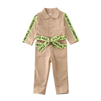 

Spring New Fashion Cute Baby Girl Letter jumpsuit Romper Overalls Long Outfit Jumpsuit Clothes